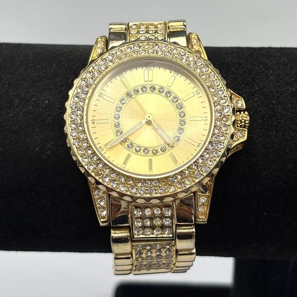 Gold Crystal Men's Watch - Picture 1 of 6